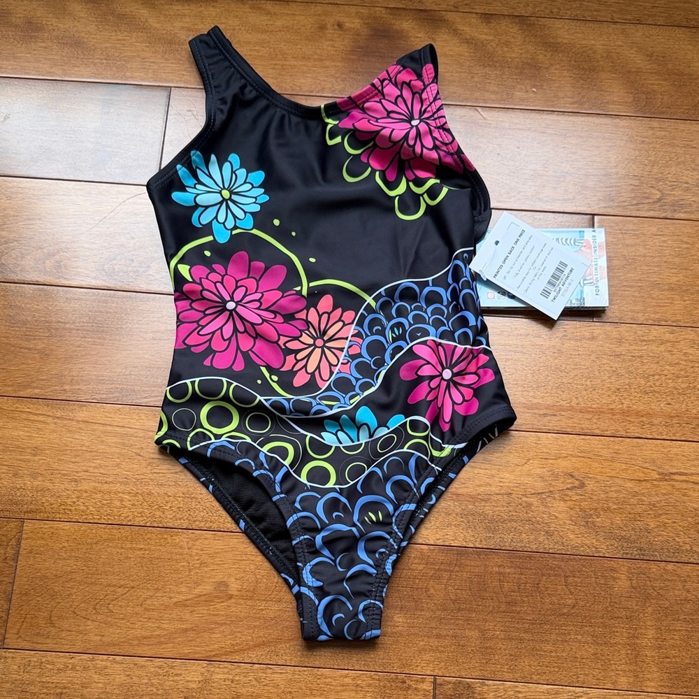 Floral Limeapple Kids Swimwear